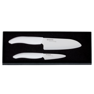 Set Regalo Coltelli Kyocera Bianchi Manico Bianco 75 / 140