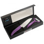 Set Regalo Santoku E Pelaortaggi Manico Viola